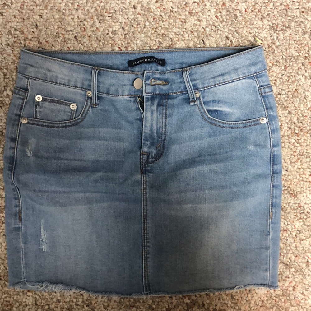 brandy melville jean skirt